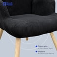 thumbnail image 4 of Sillón Moderno Negro Tapizado Tela-patas Madera Caucho, 4 of 6