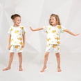 thumbnail image 5 of Fish Pattern Summer Pajama Set Soft Cotton Short Sleeve Sleepwear 2PCS Pajama Sets Breathable Lounge Set Size 12Y, 5 of 7