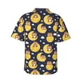 thumbnail image 3 of Goofa Moon Bear Hawaiian Shirt for Men, Unisex Summer Beach Casual Short Sleeve Button Down Shirts,Aloha Tropical Floral print shirt-XX-Large, 3 of 9