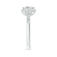 thumbnail image 3 of ANGARA Natural 0.52 Ct. Diamond Halo Ring in 14K White Gold for Women (Ring Size: 3.5), 3 of 10