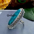 thumbnail image 5 of Dainty Turquoise Ring: Handmade 925 Sterling Silver Boho Jewelry, 5 of 10