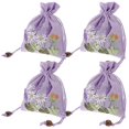 thumbnail image 1 of 4pcs Chinese Linen Brocade Jewelry Bags Embroidered Lavender Pouch Small Drawstring Pouch Elegant Decorative Sachet Bags for Small Favor Packaging, 1 of 3