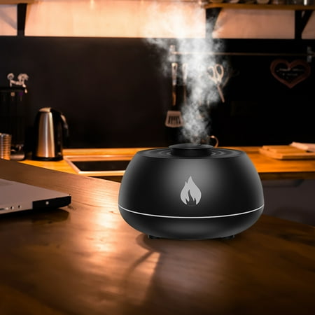 

DagobertNiko Household Colorful Flame Aromatherapy Humidifier Bedroom Atmosphere Lighting Purification Humidification Machine