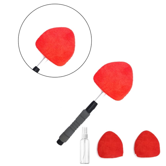 Car Window Cleaner Telescopic Windshield Cleaning Tool 180 Degree Rotatable Microfiber Bonnets Extendable Car Washer Kit