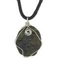 thumbnail image 6 of Moldavite Crystal,Silver Wrapped Certified Moldavite Czech Meteorite Stone,Green Glass,Irregular Shape, 6 of 6