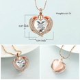 thumbnail image 2 of Angel Wing Heart Urn Necklace for Ashes Crystal Cremation Jewelry Birthstone Memorial Lockets Keepsake Pendant Urn Lockets, 2 of 6