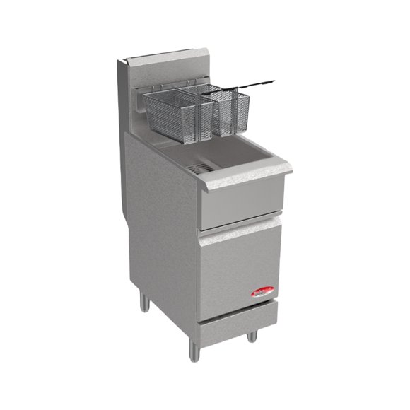 Bakemax BAKEG40 Gas Fryer - (1) 40 lb Vat, Floor Model, Natural Gas