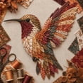 thumbnail image 6 of Beginner-Friendly 3D Patchwork Bird DIY Craft Kit, Vintage Floral Fabric Sewing Art Set for Beginners, Handmade Bird Wall Decor Craft Supplies Red Cardinal, 6 of 7