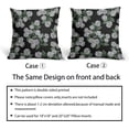 thumbnail image 5 of Black Green White Hydrangea Pillow Covers 18x18 Set of 2 Floral Leaves Print Decorative Throw Pillowcases Outdoor Rustic Flower Farmhouse Spring Cushion Cases Decor for Home Couch Sofa Bed, 5 of 7