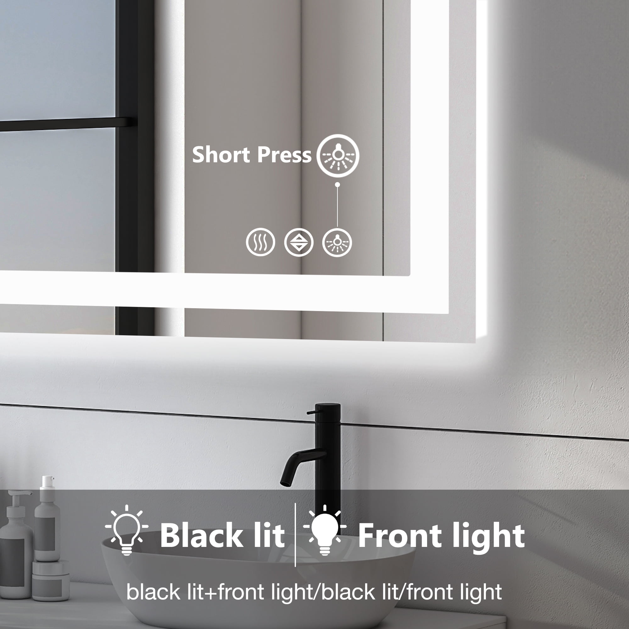 MAYEERTY 20"x28" Anti-fog LED Bathroom Mirror, Wall Mounted Vanity Mirror
