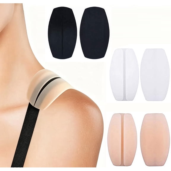 JuniShu 6-Pack Silicone Bra Strap Cushions, Non-Slip Soft Gel Shoulder Pads for Women, Bra Strap Holders to Relieve Shoulder Pain
