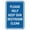 Blue, variant on Portrait Round Please Help Keep Our Restroom Clean Sign (Black / Silver) - Small 4" x 6"