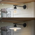 thumbnail image 6 of JONATHAN Y Bonner 12" 1-Light Farmhouse Industrial Indoor/Outdoor Iron LED Victorian Arm Outdoor Sconce, White, 6 of 7