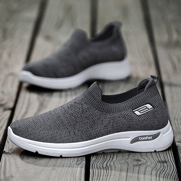 Zapatillas de vestir a la moda para hombre zapatillas de deporte de malla antideslizantes cómodas para el trabajo y negocios
