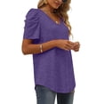 thumbnail image 4 of Mujer Manga Corta,Camisa Casual Mujer V Blusa Mujer Camisa Verano Mujer Innovación Moderna, 4 of 6