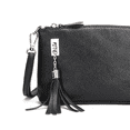 thumbnail image 2 of Jiibva Women Lady Leather Zipper Crossbody Handbags Shoulder Bag Female Tassel Bags Satchel with Adjustable Strap, 2 of 4