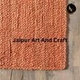 thumbnail image 6 of Jaipur Art And Craft Jute Carpet Runner Hand Braided Reversible Orange Area Rug (2x12 Sq ft), 6 of 6