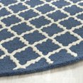 thumbnail image 3 of SAFAVIEH Cambridge Karen Geometric Wool Area Rug, Navy/Ivory, 4' x 4' Round, 3 of 7