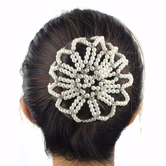 ETHZZLE elastic women hair nets Hairnet for Performers White 1Pcs