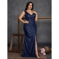 thumbnail image 2 of AURA Plus Size Evening Dress Sequin Sleeveless Slim Fit Party Long Skirt Polyester Women Sizes 0XL-4XL, 2 of 3