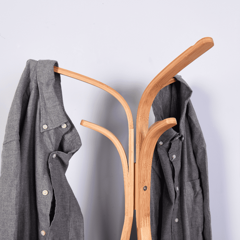Private Jungle Living Room Bamboo Coat Rack with Storage Rack,15.1 x 66.9 inch Private Jungle Living Room Bamboo Coat Rack with Storage Rack,15.1 x 66.9 inch