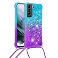 thumbnail image 2 of Funda para Samsung Galaxy S21 Plus 5G Brillantina Líquida Divertida Reluciente y con Cristales en Movimiento Cuerpo Cruzado con Cordón Ajustable, 2 of 5