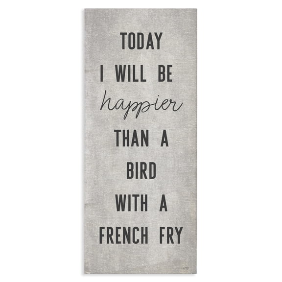 Stupell Industries Bird With A French Fry Canvas Wall Art, design by Lux Me Designs