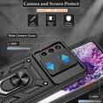 thumbnail image 3 of Compatible with Samsung Galaxy S20 Plus Case,Samsung S20 Plus Case with HD Screen Protector with Slide Camera Cover, 360°Rotation Ring Kickstand [Military Grade] Case for Galaxy S20+ Plus,Black, 3 of 8