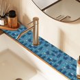 thumbnail image 2 of Yayeee Faucet Mat for Kitchen Sink 30" Diatomite Long Splash Guard Pad, Blue Forest Cat Pattern, 2 of 7