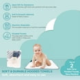 thumbnail image 4 of Spasilk Hooded Towel Set for Babies, Soft Terry Towel Set, Muslin Printed Hood, Pack of 2, Navy Nautical, 4 of 9