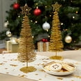 thumbnail image 2 of Decoraciones de mesa navideñas Juvale Gold Paquete de 2 7,5 x 26,7 cm, 2 of 5