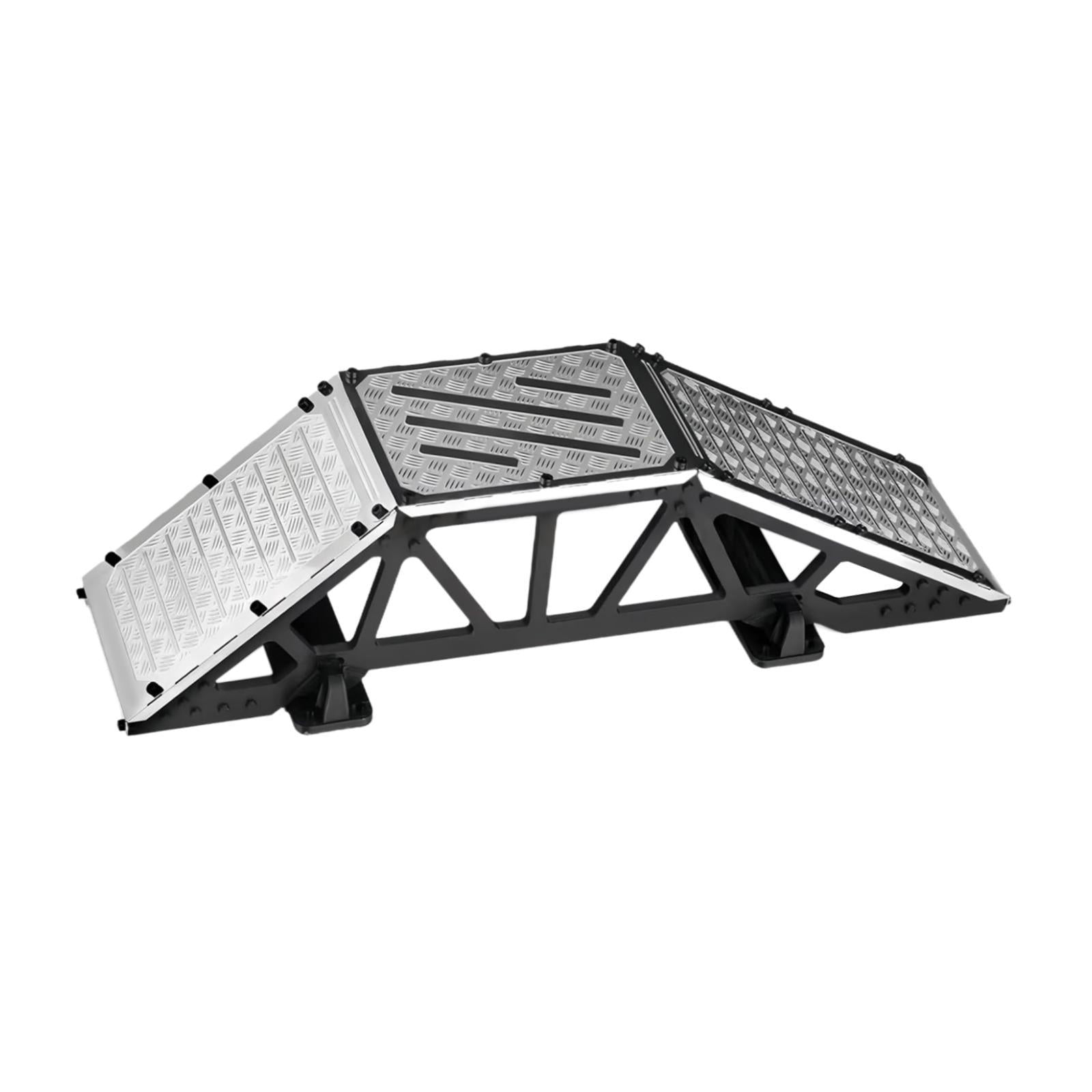 Obstacle Bridge RC Car Ramp Single Side Stainless Steel Pressure Resistant Accessory for 1/8 1/10 Climbing Car Scenarios