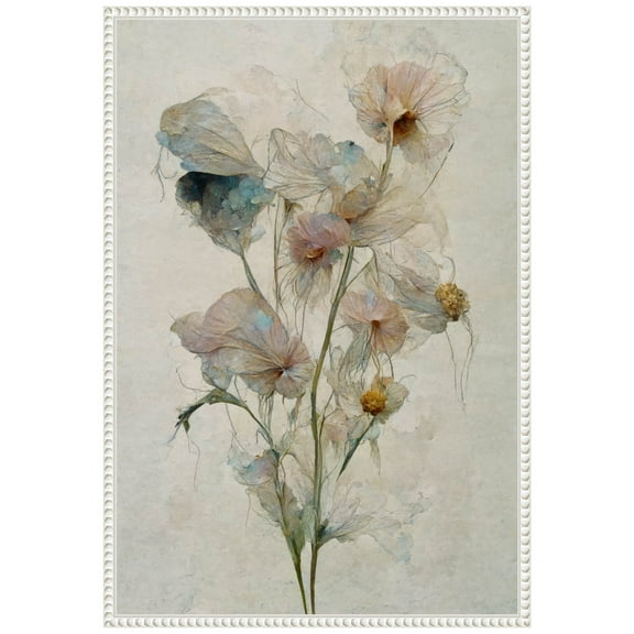 Amanti Art Fragile Flowers Framed Canvas Wall Art Print