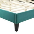 thumbnail image 4 of Modway Lindsey Modern Performance Velvet Twin Platform Bed in Teal Green, 4 of 10