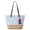 Blue Aura Seashore, variant on Banyan Shoulder Tote , Linen Uncoated Canvas