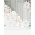 thumbnail image 1 of BSDHOME Polyester 5x7ft White Flowers Photography Backdrops Photo Props Studio Background, 1 of 2