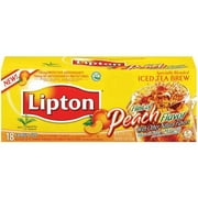 Lipton Iced Tea Brew Hint Of Peach Beverage, 3.9 oz