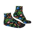 thumbnail image 3 of Bingfone Roosters And Flowers Design Patterned Men'S Women'S Casual Cotton Socks, 3 of 9