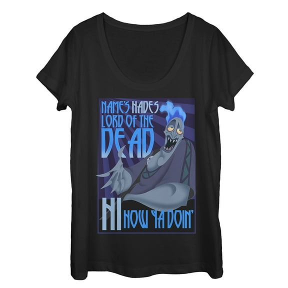 Women's Hercules Hades Lord of Dead  Scoop Neck Black Small
