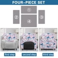 thumbnail image 6 of Xoenoiee Cherry Blossom Butterfly Print Recliner Slipcovers 4-Pieces Recliner Chair Covers Lazy Boy Chair Covers Stretch Recliner Couch Covers Fitted Non Slip Furniture Protector with Pocket, 6 of 7