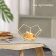 thumbnail image 3 of Iron Candlestick Candle Holder Nordic Simple Geometric Iron Frame Metal Craft Electroplating Candle Holder Ornament for Table Decorations, 3 of 9