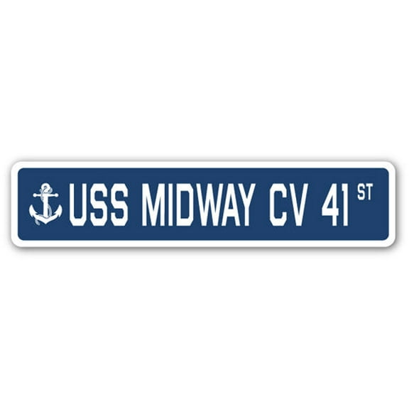 USS MIDWAY CV 41 Street Sign us navy ship veteran sailor gift