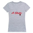 thumbnail image 1 of W Republic 555-211-HGY-05 T-Shirt Script pour Femmes Arkansas State Red Wolves, Gris Chiné - 2TG, 1 of 1