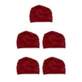 thumbnail image 3 of mmirethe Bonnet de Nuit en Coton Doux et Extensible pour la Perte de Cheveux Rouge Violacé 56-58cm 5Set, 3 of 6