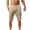 Khaki, variant on Work Pants for Men Fashion Mens Casual Solid Pockets High Waist Loose Bandage Pants Knee Lenght Black 3Xl