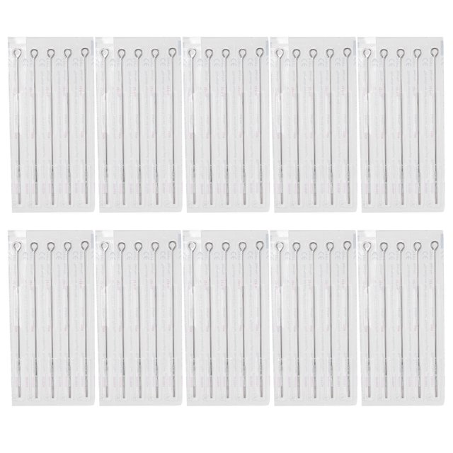 Agujas desechables para tatuajes, 50 unidades/caja, agujas para tatuajes, durabilidad extendida