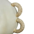 thumbnail image 4 of DecMode 13" Geometric Round Speckled Cream Resin Vase with Woven Inspired Arched Handles and Cutout Opening, 4 of 10