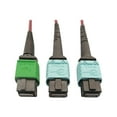 thumbnail image 3 of Eaton Tripp Lite Series 400G Multimode 50/125 OM4 Plenum Fiber Optic Cable, 16F MTP/MPO-APC to (x2) 12F MTP/MPO-UPC (F/F), Magenta, 3 m - Network cable - MTP/MPO/APC multi-mode (F) to MTP/MPO/UPC multi-mode (F) - 3 m - fiber optic - 50 / 125 micron - OM4 - plenum - black, magenta, green, aqua, 3 of 5