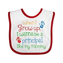 Inktastic Principal Like Mommy Boys or Girls Baby Bib