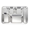 thumbnail image 1 of Shisuyan Assiettes Divisées Rétention d'Humidité Argent 1Ensemble 14.93x10.61 Po, 1 of 9